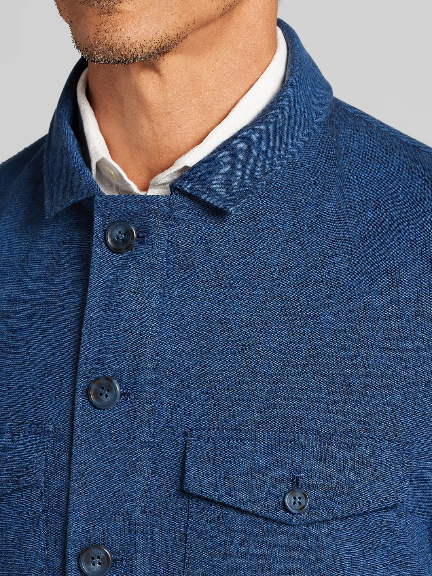 Lightweight Linen Shirt Jacket