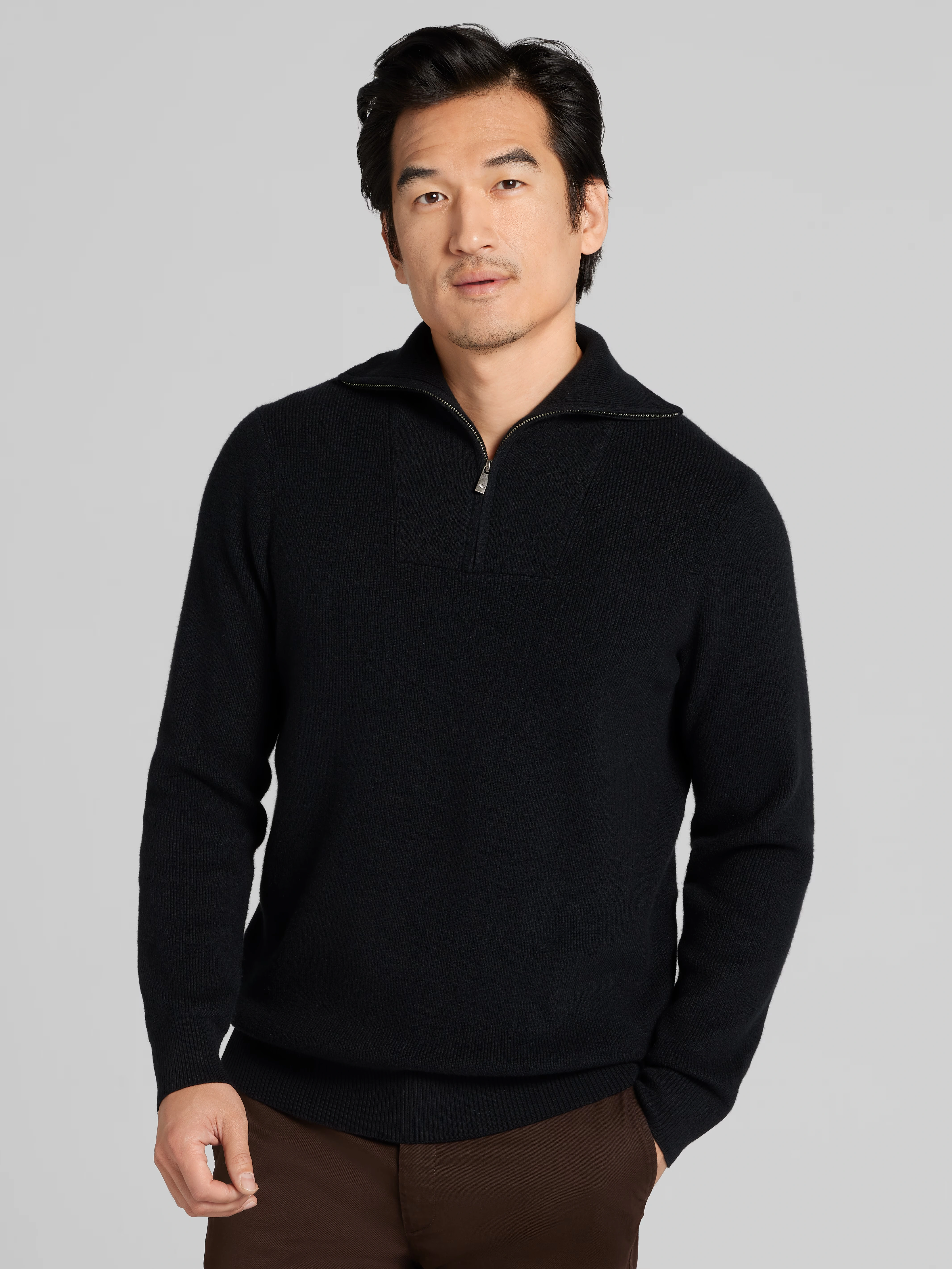 Ribbed 1/4 Zip Sweater
