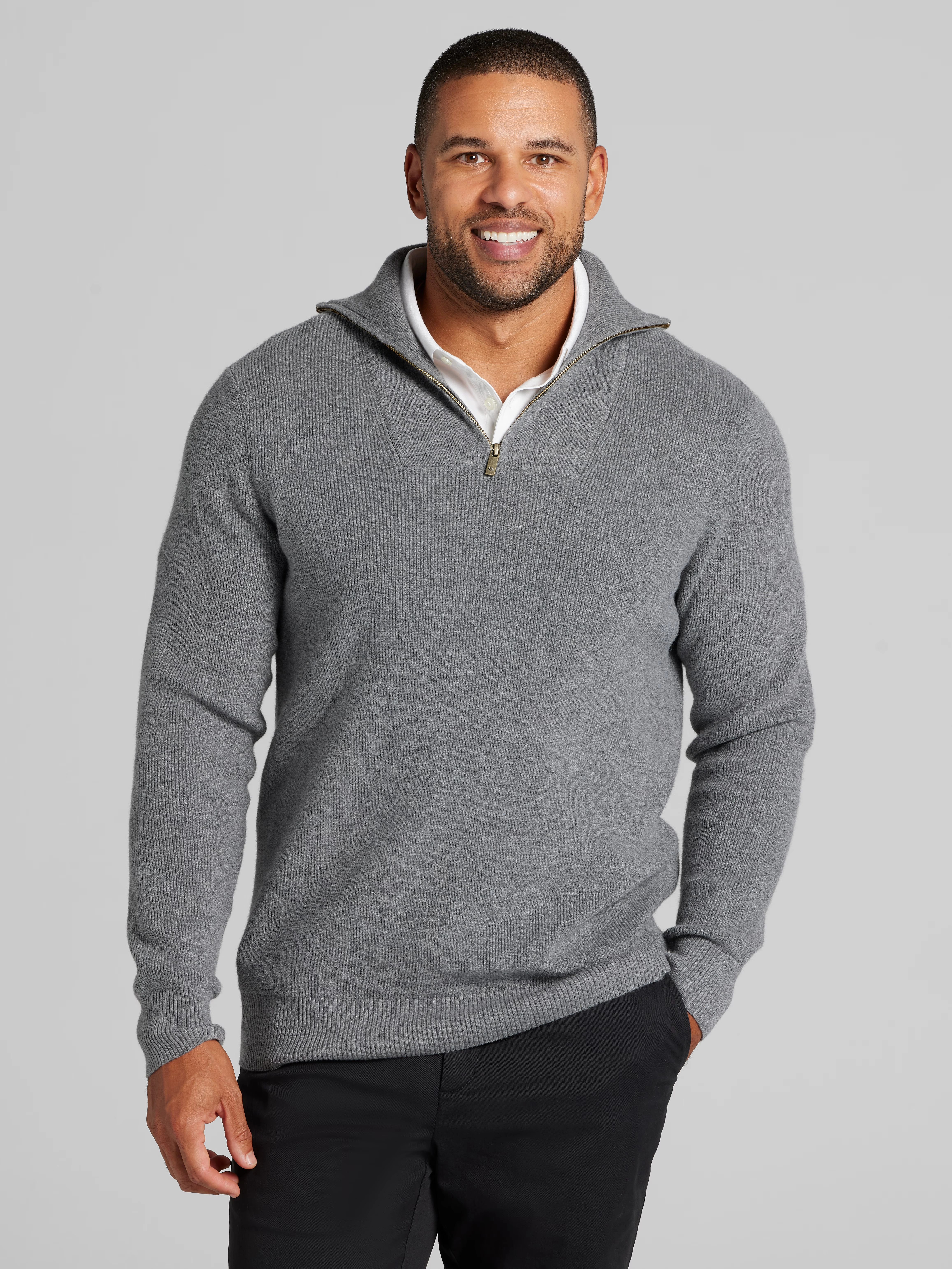 Ribbed 1/4 Zip Sweater 3 Ribbed 1/4 Zip Sweater