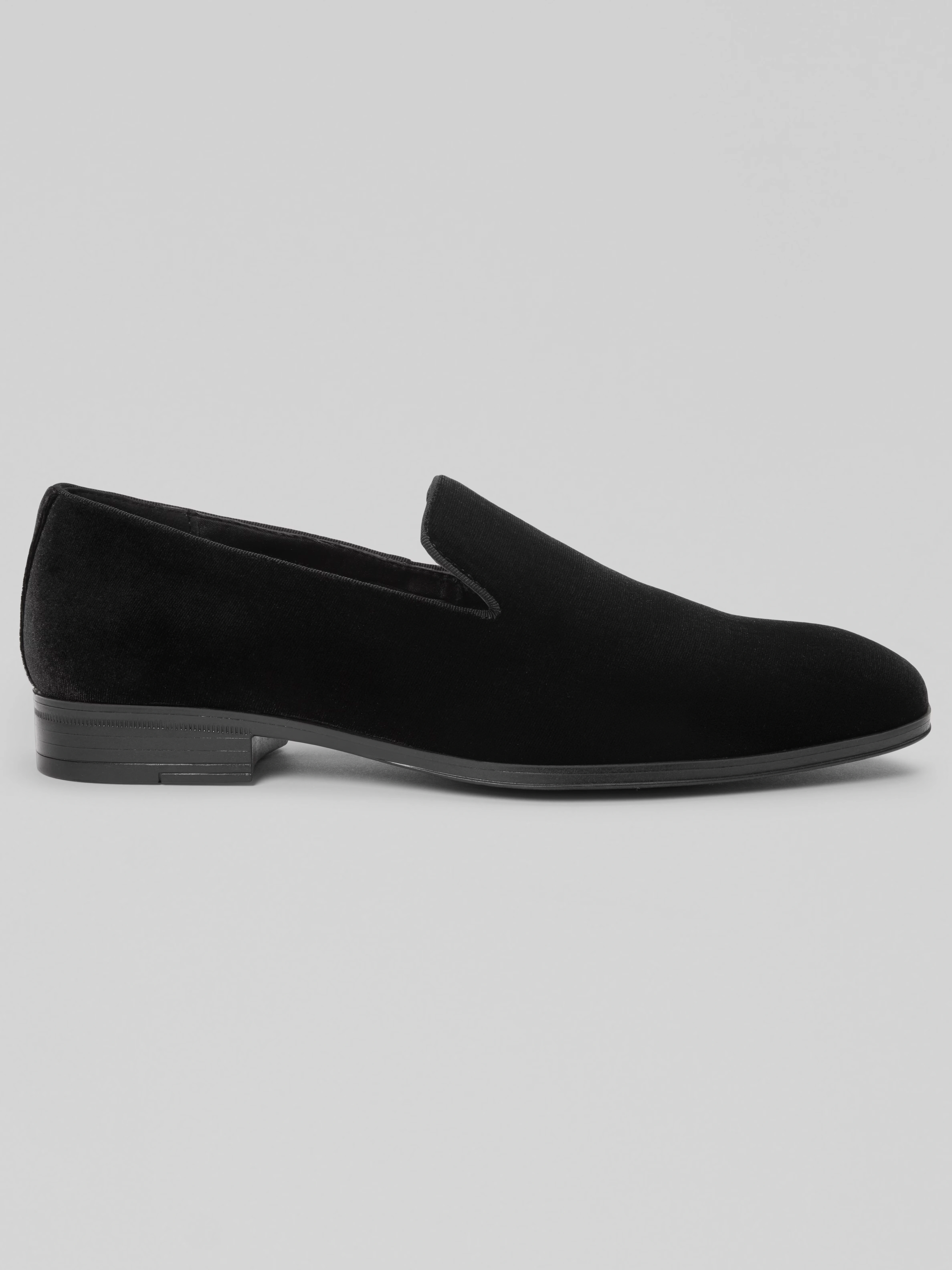 Savian Plain Toe Velour Formal Loafers