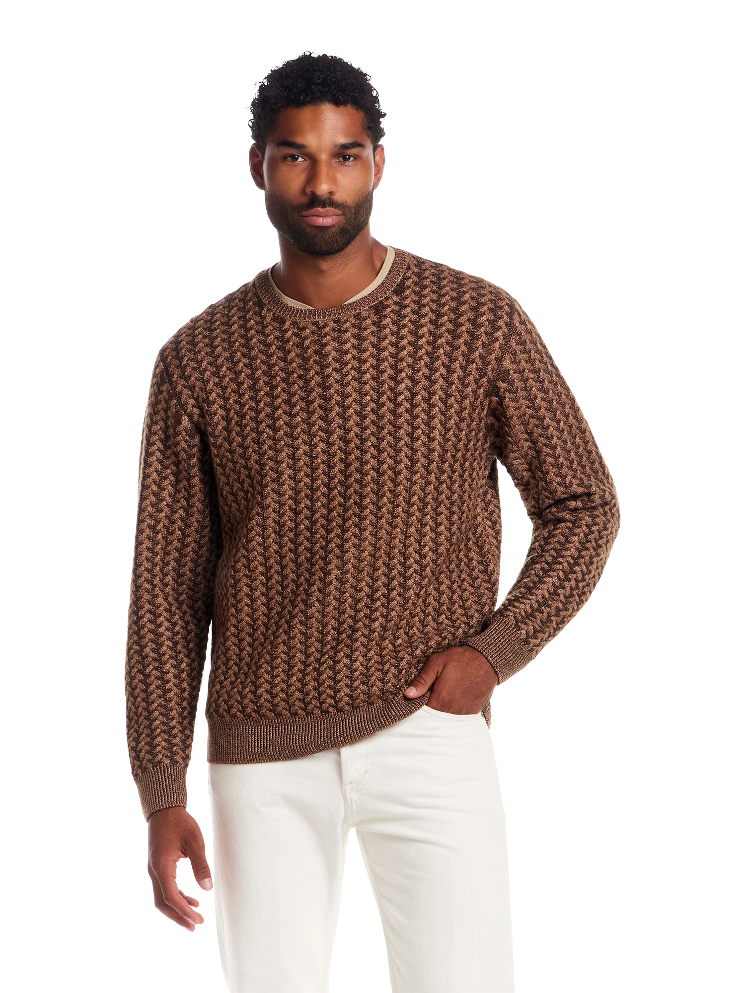 Braided Crewneck Sweater