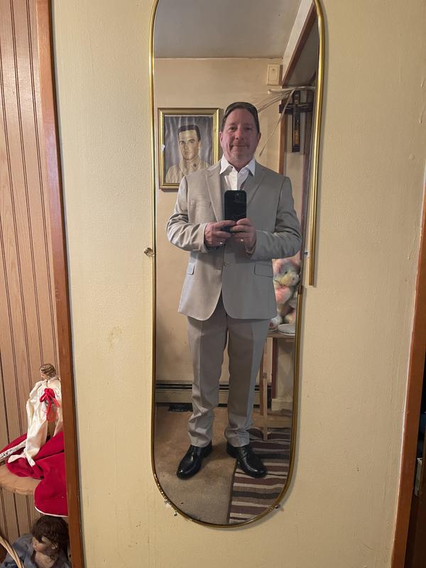 Slim Fit Wool Blend Sharkskin 3-Piece Suit