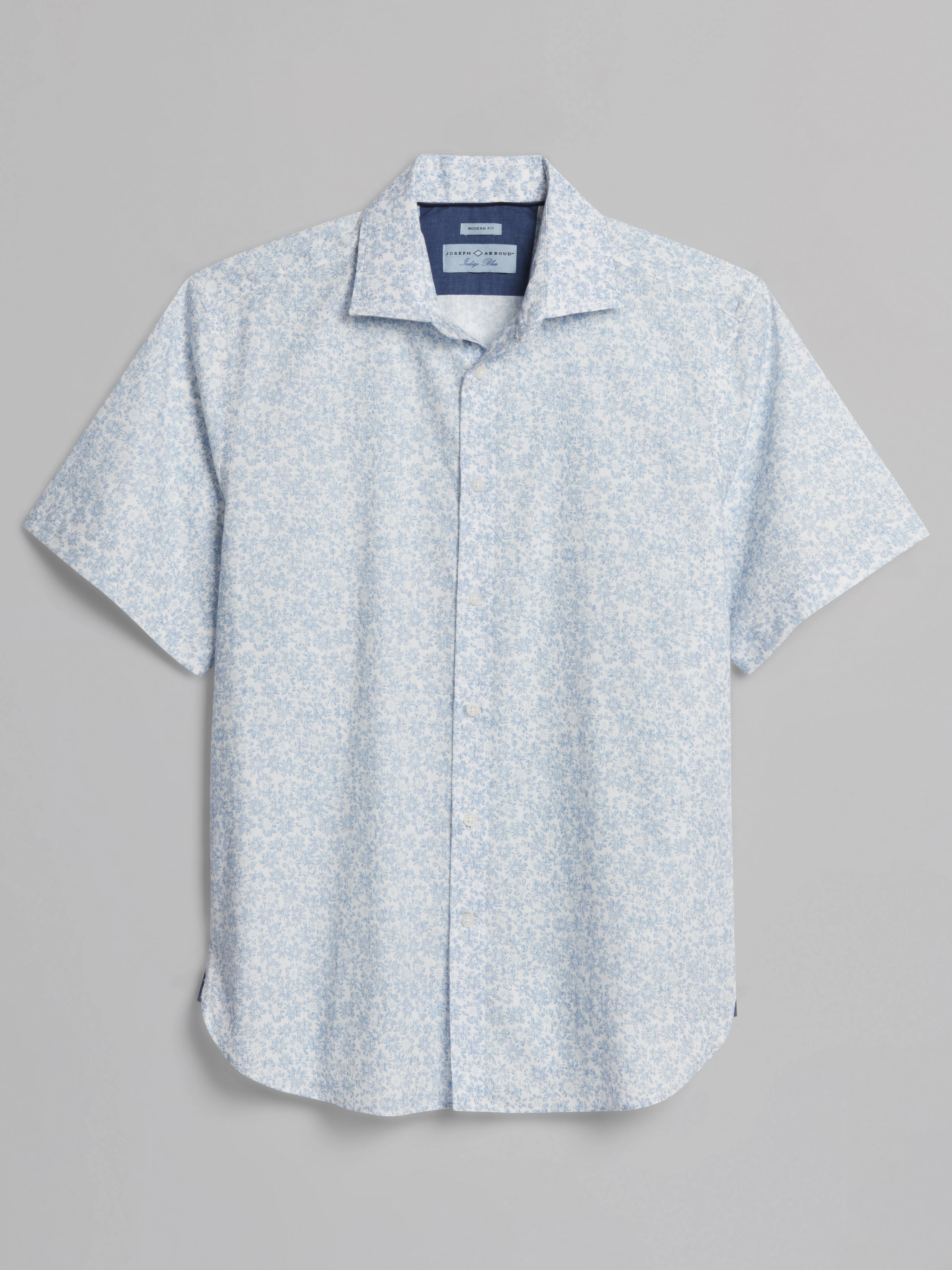 Modern Fit Short Sleeve Button Up Shirt