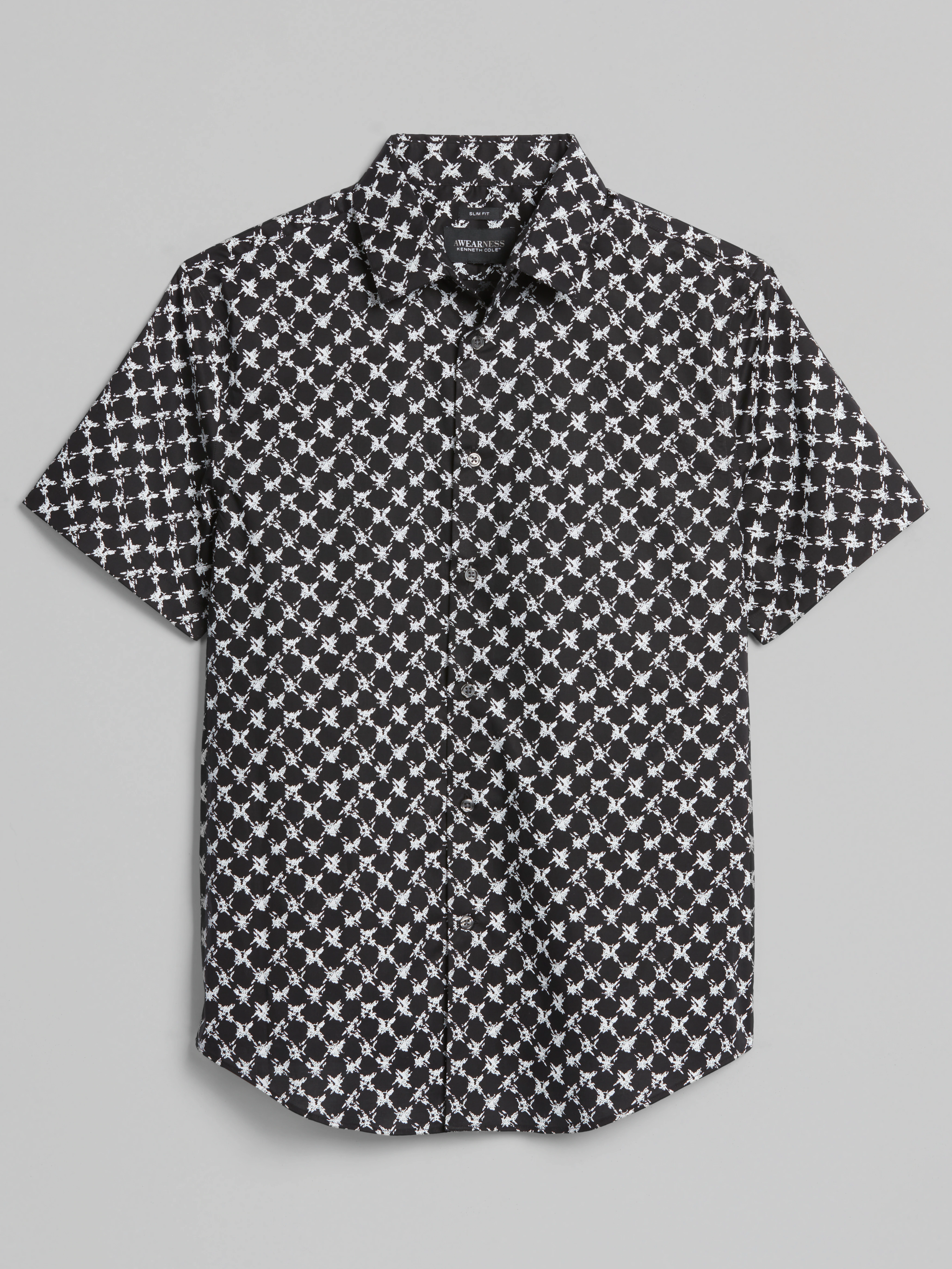 CHILLFLEX Slim Fit Short Sleeve 4-Way Stretch Button Up Shirt