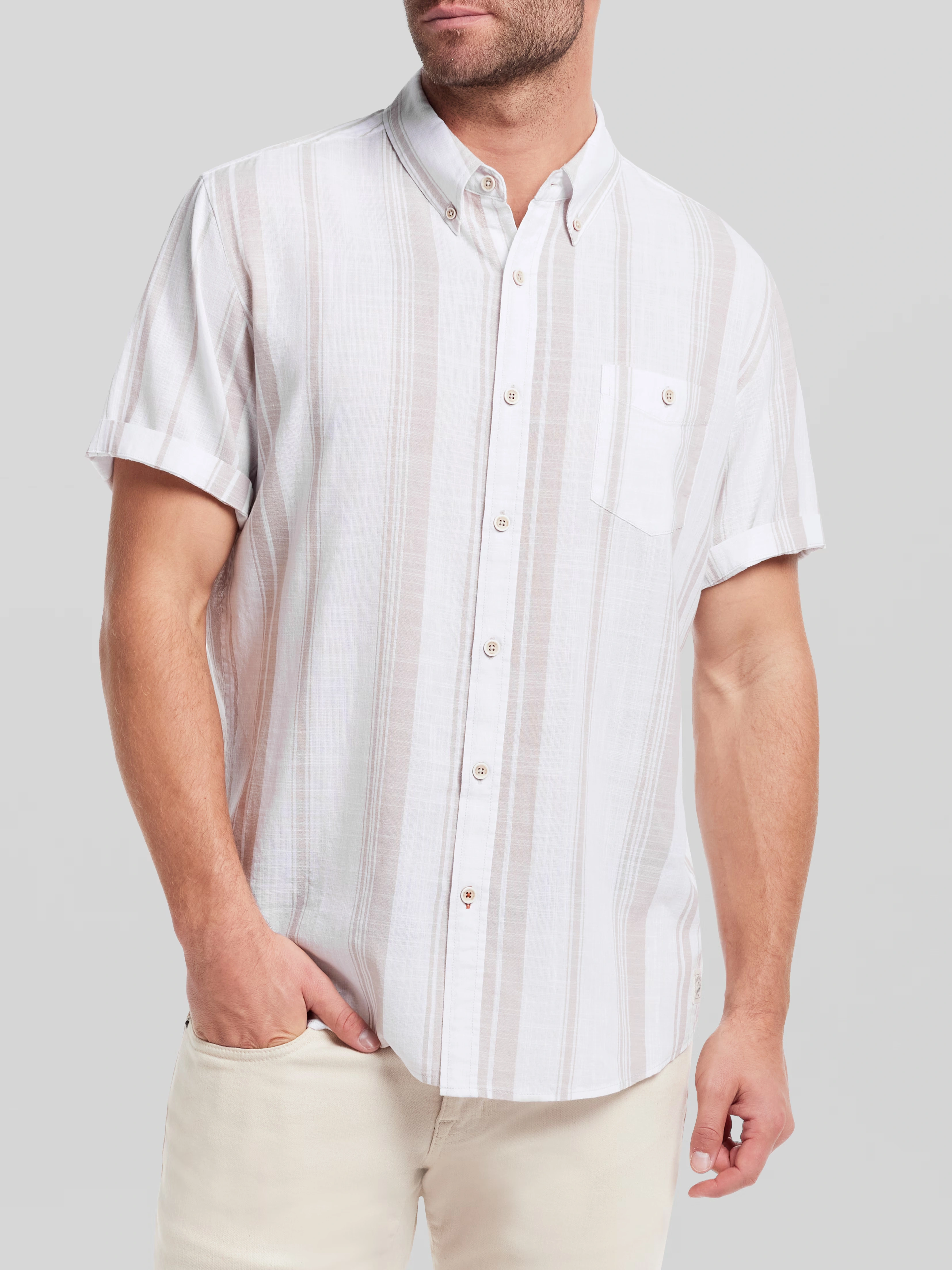 Classic Fit Short Sleeve Button Up Shirt