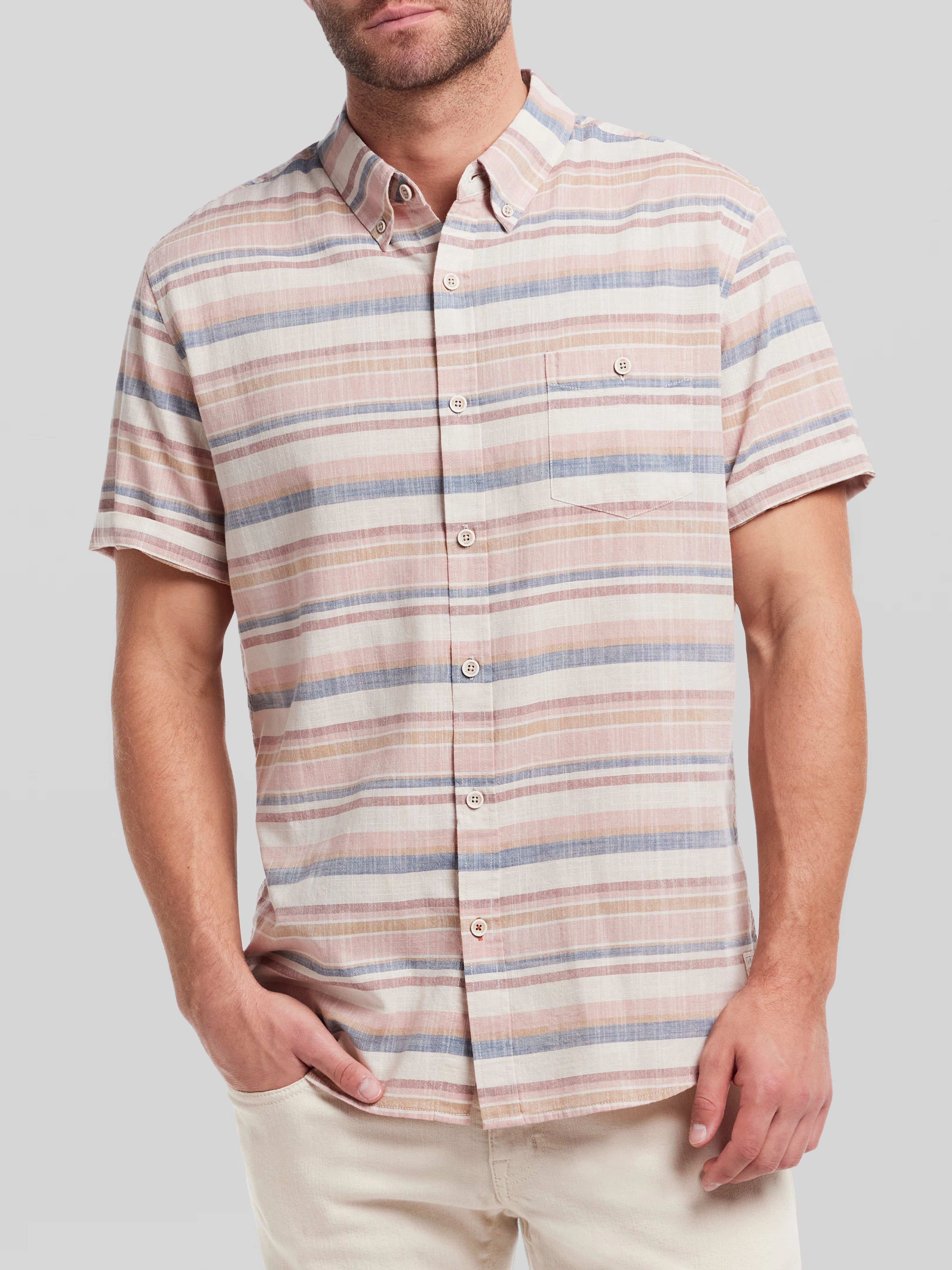 Classic Fit Short Sleeve Button Up Shirt 3 Classic Fit Short Sleeve Button Up Shirt