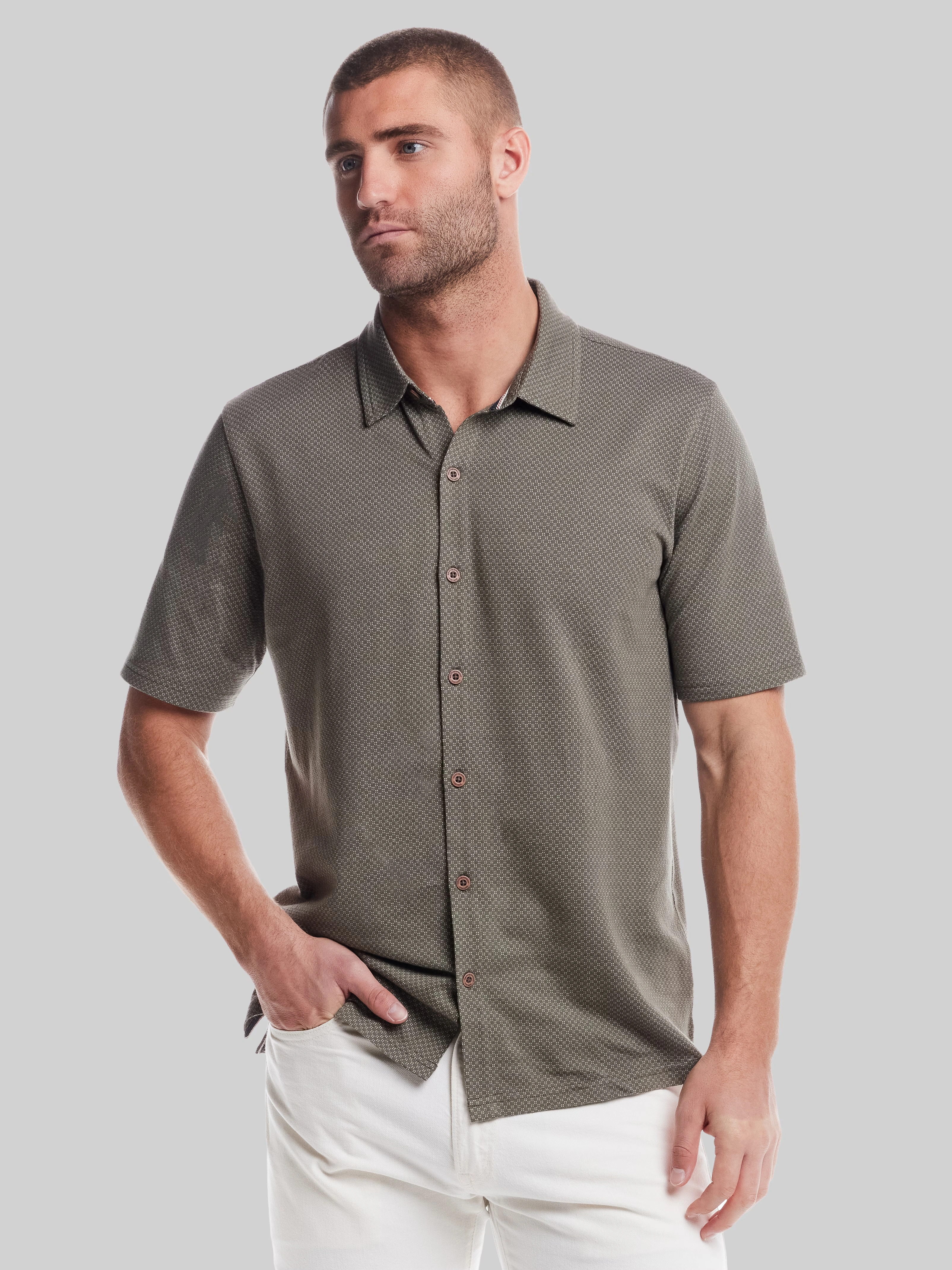 Classic Fit Short Sleeve Button Up Shirt
