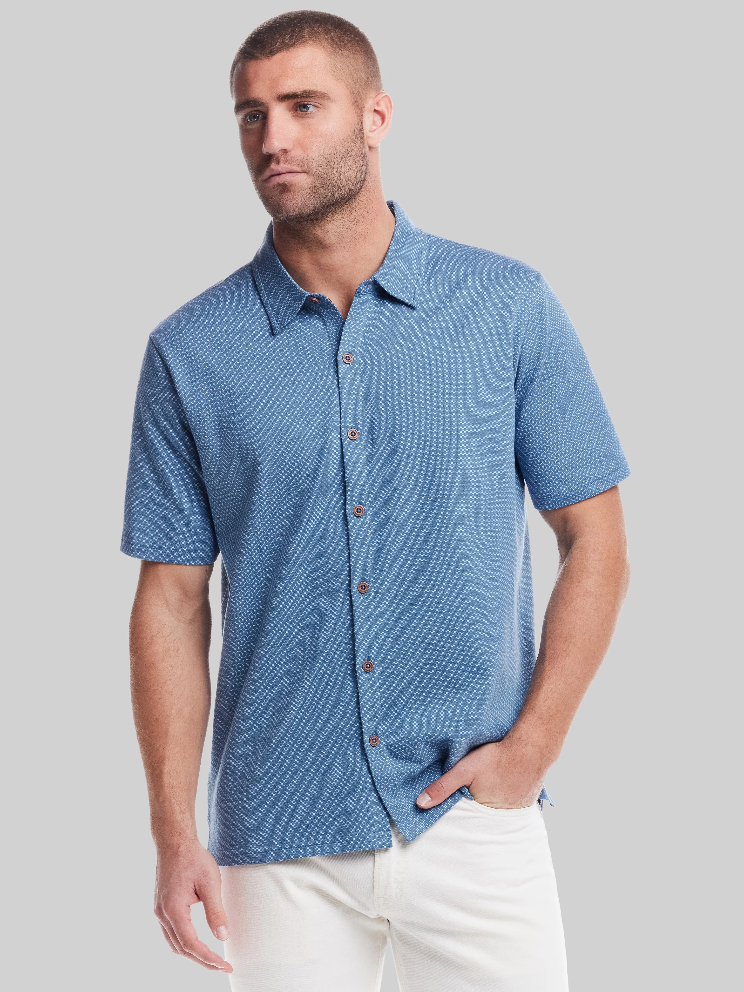 Classic Fit Short Sleeve Button Up Shirt