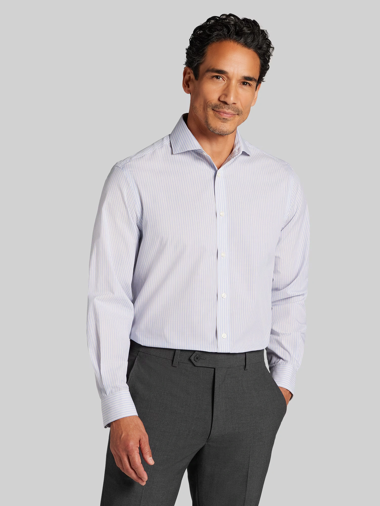 Modern Fit Stripe Dress Shirt