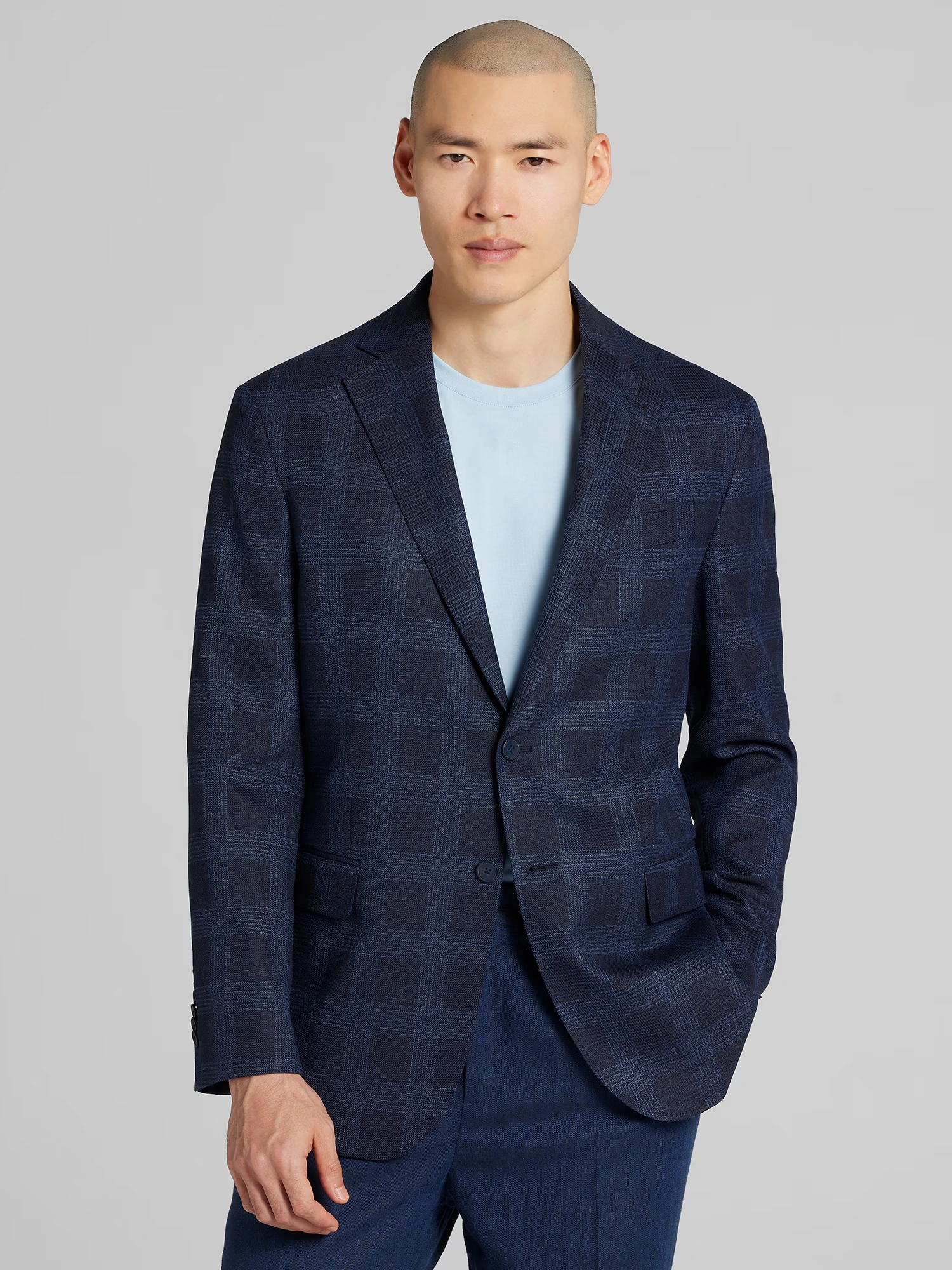 Modern Fit Plaid Sport Coat