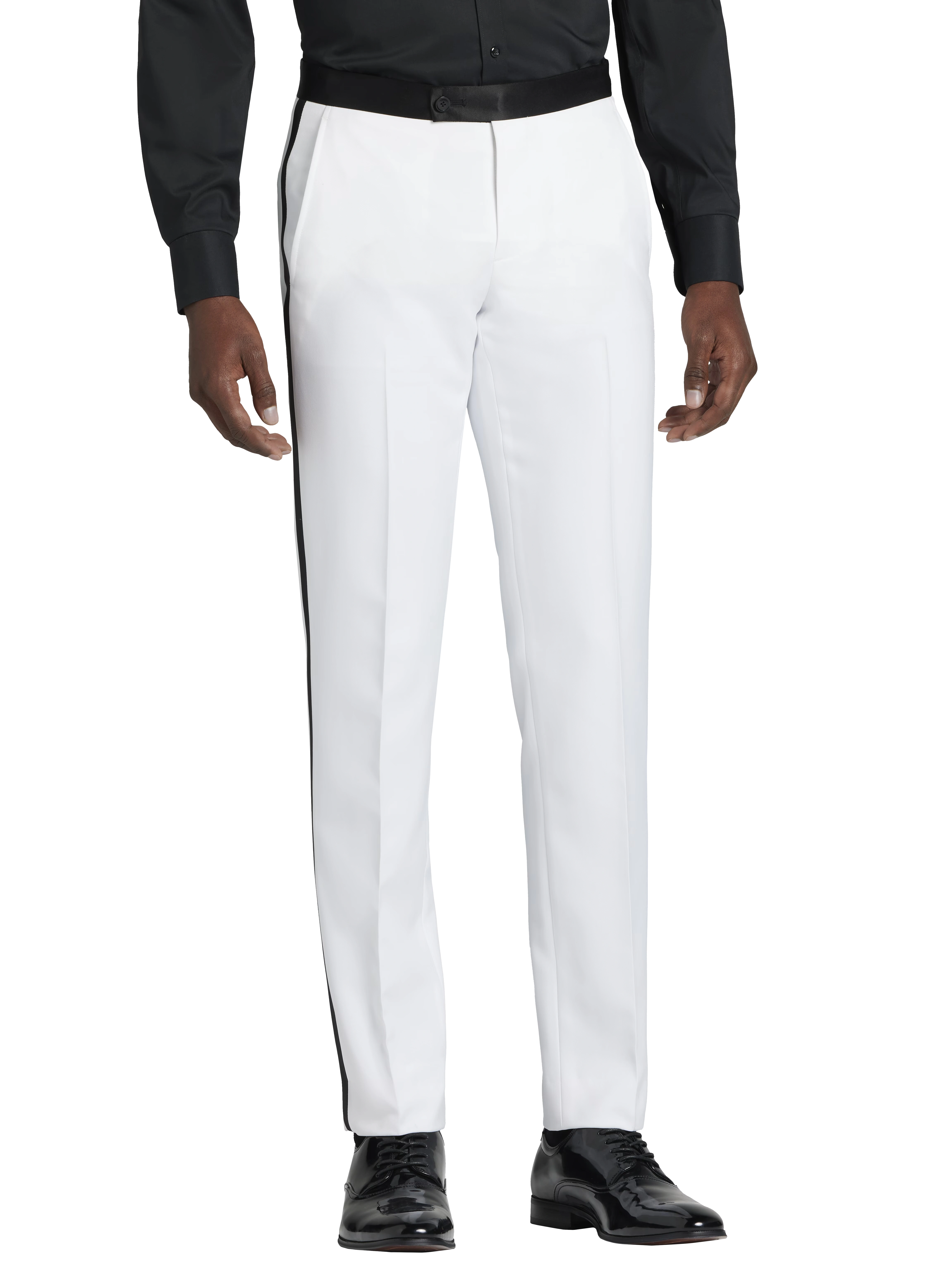 Modern Fit Satin Trim Tuxedo Pants
