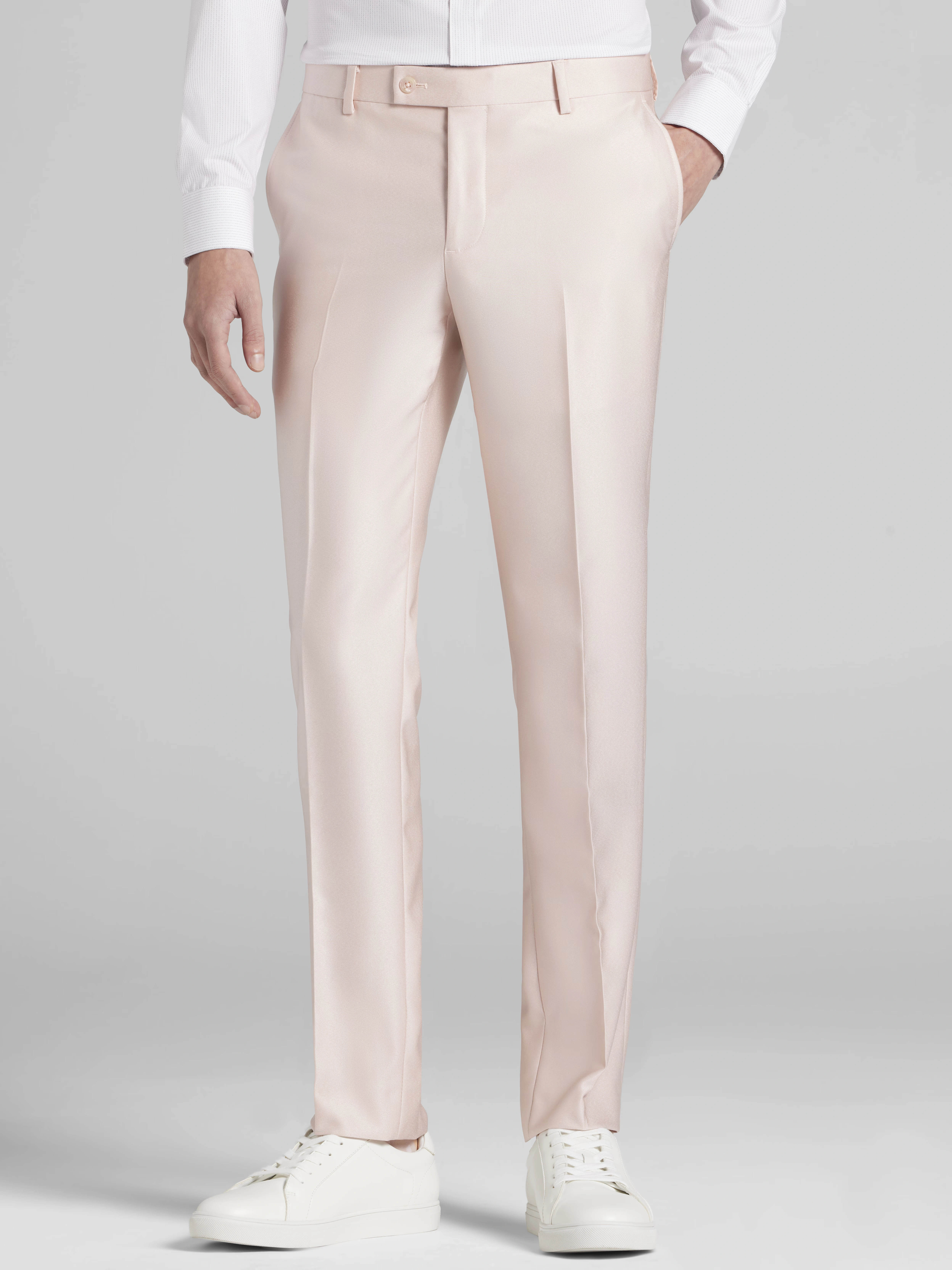 Modern Fit Shiny Suit Pants