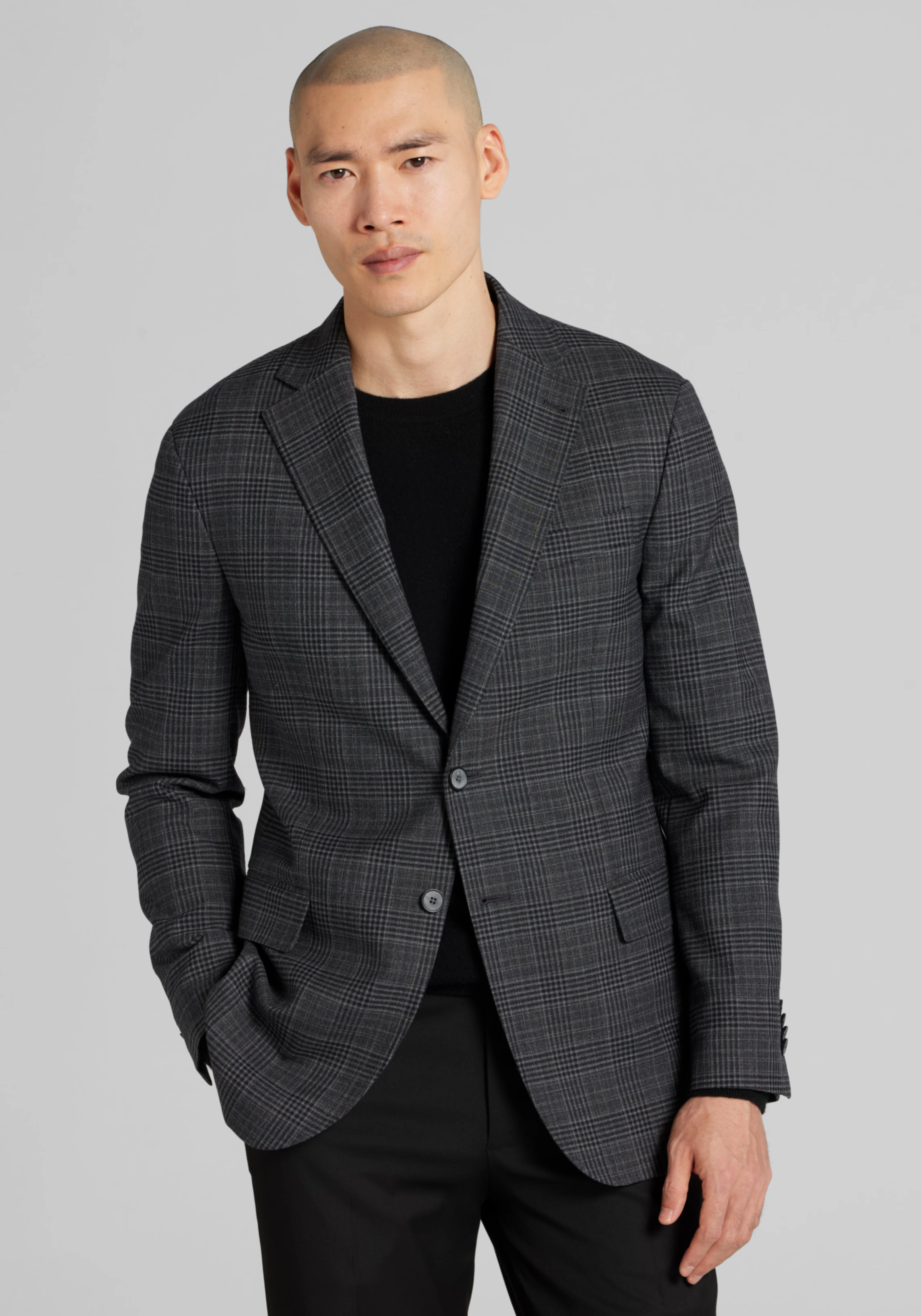 Modern Fit Plaid Sport Coat