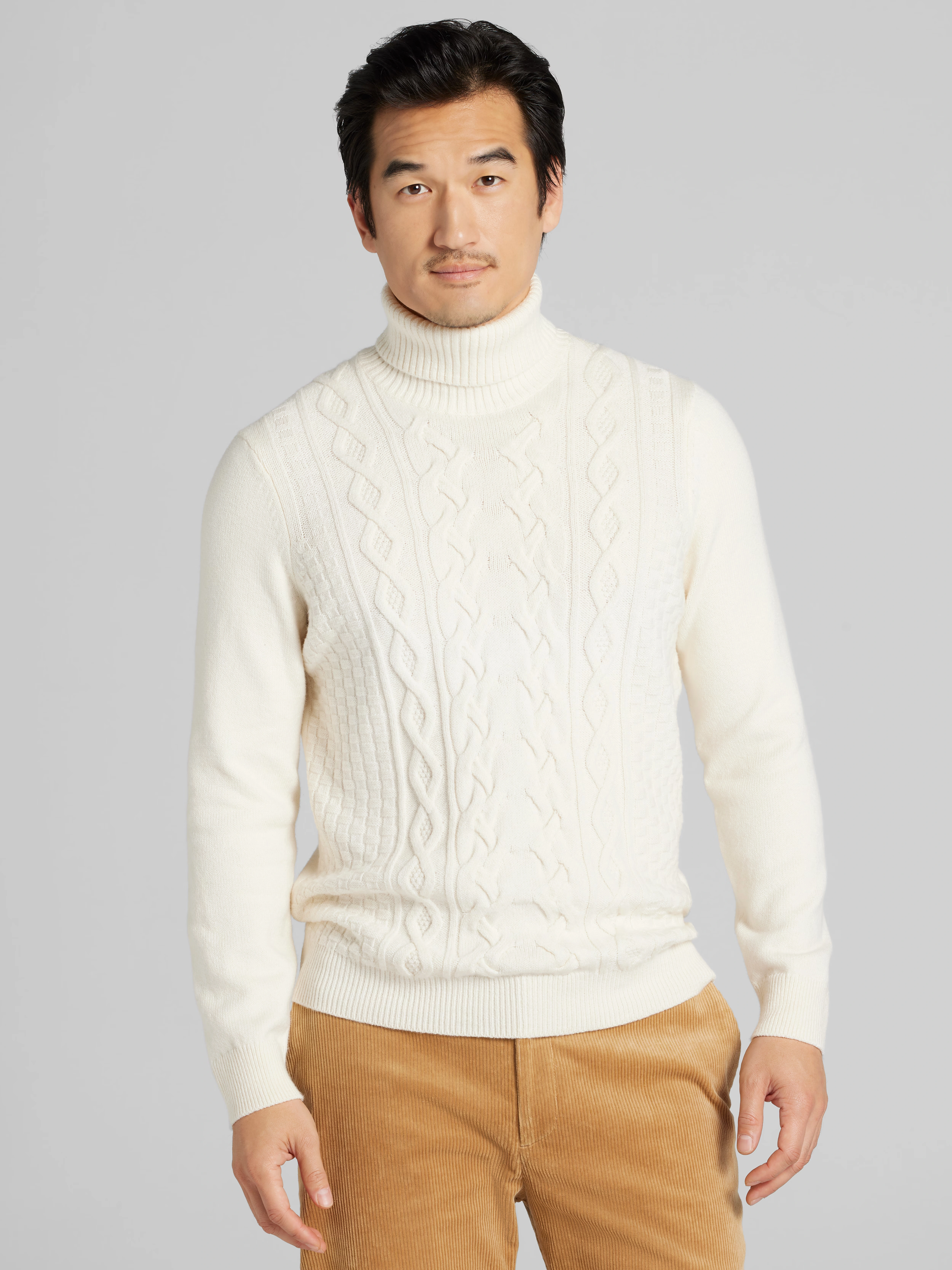 Cable Knit Turtleneck Sweater