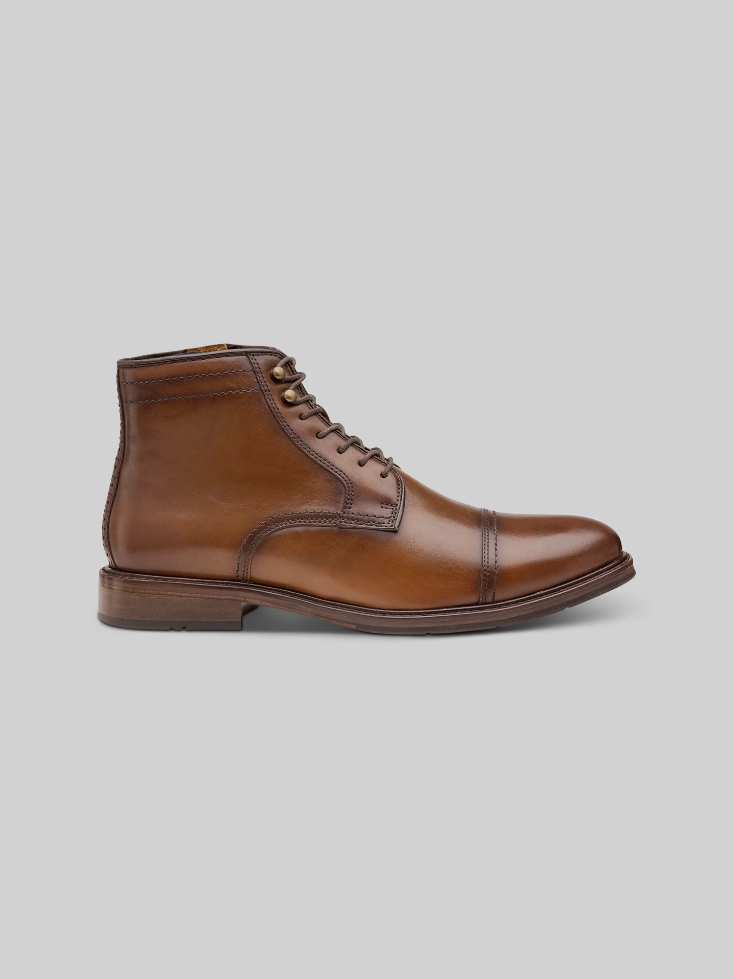 Raleigh Leather Cap Toe Zip-Up Boots