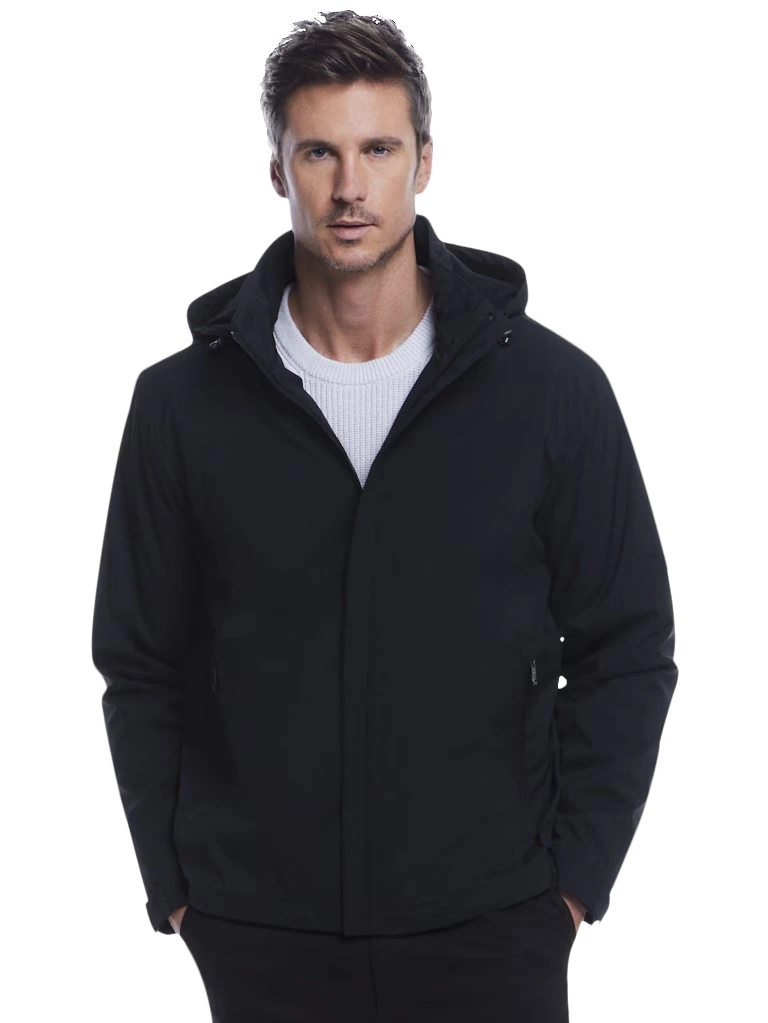 Fleece-Lined Casual Jacket with Removable Hood